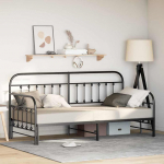 Voodiraam peaga must 90 x 200 cm teras