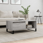 Kohvilaud, hall sonoma tamm, 90x50x36,5 cm, tehispuit