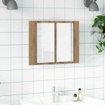 Led peegelkapp artisan tamm 60x12x45 cm ehituspuit