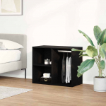 Kosmeetika kapp riiuliga must tamm 80 x 40 x 65 cm tehispuit
