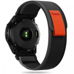 Tech-Protect Nylon Strap for Garmin Fenix 5 / 6 / 6 Pro / 7 - Black/Orange
