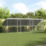Koerakuut ladustamisega 3 pcs h&otilde;bedane 6 x 2 x 2 m teras