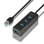 I/O HUB USB3.0 4PORT CHARGING/1.2M HUE-S2BL AXAGON - 8595247903532