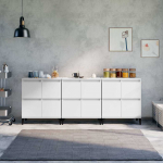 Puhvetkapid 3 tk, valge, 60 x 35 x 70 cm, tehispuit