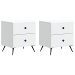 &Ouml;&ouml;lambi kapp sahtliga 2 pcs valge 43 x 34,5 x 47,5 cm tehispuit