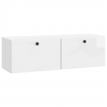 Rippuv tv kapp k&otilde;rgl&auml;ikega valge 98 x 31 x 30 cm tehispuit