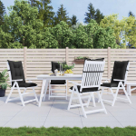 K&otilde;rge seljatoega toolipadjad 4 pcs melange must 120 x 50 x 7 cm