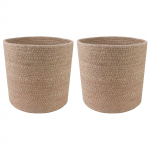 Taimepoti komplekt 2 pcs naturaalne &oslash; 21 x 21 cm