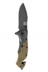Commander Rescue 101 INC Knife, Black/Tan