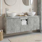 Vannitoa kapikomplekt 3 tk betoonhall 49,5 x 41 x 64,5 cm