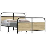 Metallist voodiraam ilma madratsita sonoma tamm 150x200 cm