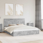 Laos voodi sahtliga peaga betoonhall 200 x 200 cm tehispuit
