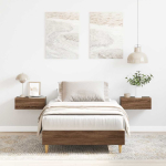 Voodiraam ilma madratsita, pruun tamm 75x190 cm, tehispuit