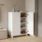Jalatsikapp 73 x 38 x 87,5 cm tehispuit valge