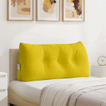 Seljatugi padi kollane 100 x 50 x 24 cm samet