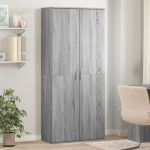 K&otilde;rge kapp, hall sonoma tamm, 80 x 35 x 180 cm, tehispuit