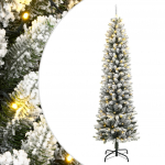 Kunstkuusk 300 ledi ja lumiste okstega, 180 cm