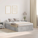 Voodi hoiukohaga raam betoonhall 120 x 200 cm tehispuit