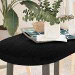 Lauaplaat, tumepruun, 80 x 40 x 4 cm, tammepuit ovaalne