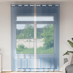 Voile kardinad koos r&otilde;ngastega 2 tk royal blue