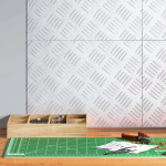 Ruudulised plaadid 4 pcs h&otilde;bedane 40 x 30 cm alumiinium