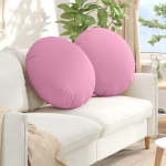 Istumispatjad 2 pcs roosa &oslash;60 x 21 cm kangas