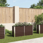 Aia taimelava pruun 160 x 40 x 77 cm tsingitud teras