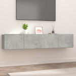 Seina telerikapid, 2 tk, betoonhall, 80 x 30 x 30 cm, tehispuit