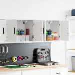 Garaaži seinakapid 2 tk, valge, tehispuit