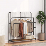Riidepuu riiuliga vana puit 90 x 30 x 100.5 cm tehispuit