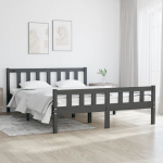 Voodiraam, hall, m&auml;nnipuit, 140 x 190 cm