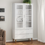 Vitriinkapp "molde", valge, 90 x 35 x 175 cm, m&auml;nnipuit
