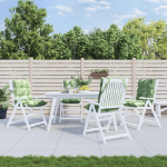 Madala seljatoega toolipadjad 4 tk, lehemuster, oxford kangas