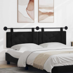 Rippuv peatoe seinale kinnitatav must 190 x 55 x 5 cm samet