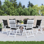 K&otilde;rge seljatoega toolipadjad 6 pcs melange must 120 x 50 x 7 cm
