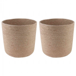 Taimepoti komplekt 2 pcs naturaalne &oslash; 28 x 28 cm