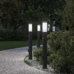 Anduri ja pistikupesaga postvalgustid, 3 tk, 80 cm, roostevaba teras, ip44
