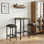 Baaritool 2 tk tumehall 40 x 32 x 74 cm tehispuit