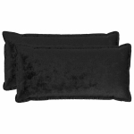 Diivanipadi 2 pcs houten must 40 x 80 cm flanell