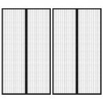 Putukakaitse uksekardinad 2 tk, magnetplokkidega must 200x80 cm