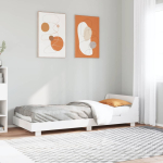 Voodiraam ilma madratsita, valge, 90 x 200 cm, m&auml;nnipuit