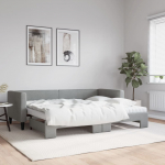 Diivanvoodi v&auml;ljat&otilde;mmatava osaga, helehall, 80x200 cm, kangas