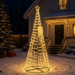 Alusega spiraalne led-j&otilde;ulupuu ekenas 250 cm 370 led-i