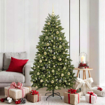 Kunstlik kokkupandav j&otilde;ulupuu 180 cm 300 led-i soe valge pvc