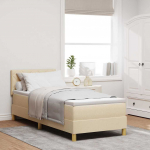 Vedruvoodi madratsiga madratsiga peaga cream 80 x 200 cm kangas