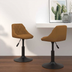 P&ouml;&ouml;ravad s&ouml;&ouml;gitoolid 2 pcs pruun 46 x 44 x 77.5 cm kunstnahk