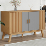 Puhvetkapp "olden", hall ja pruun, 114x43x73,5 cm, m&auml;nnipuit
