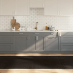 Vaip, ristk&uuml;likukujuline, tumepruun, 100 x 300 cm, bambus