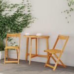 Bistrokomplekt 3 pcs pruun tugev akaatsiapuit