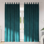 Pimendavad kardinad 2 pcs tume rohelise 140 x 225 cm samet